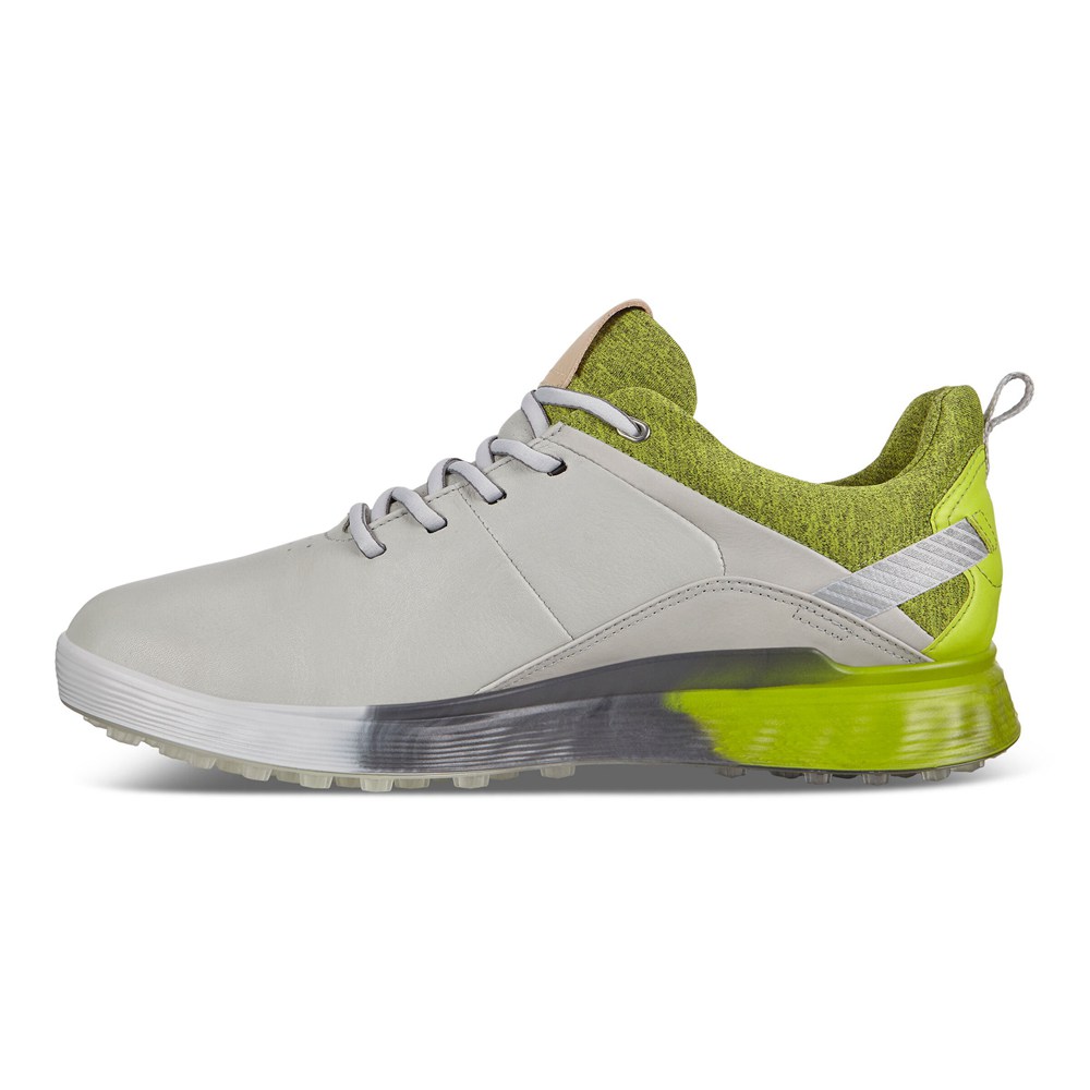 Zapatos De Golf Hombre - ECCO S-Three Spikeless - Blancos/Verdes - OMK683592